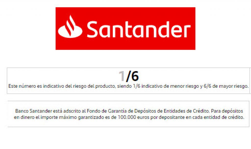 Santander Cuenta Online tiene riesgo