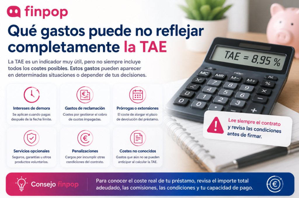 que gastos puede no reflejar el TAE